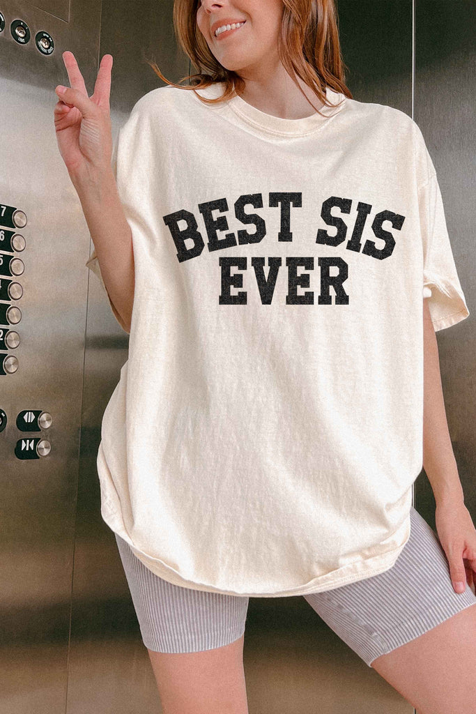 Best Sis Ever Tee - Cream