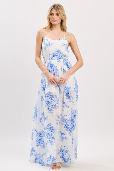 Whispers In Blue Maxi Dress