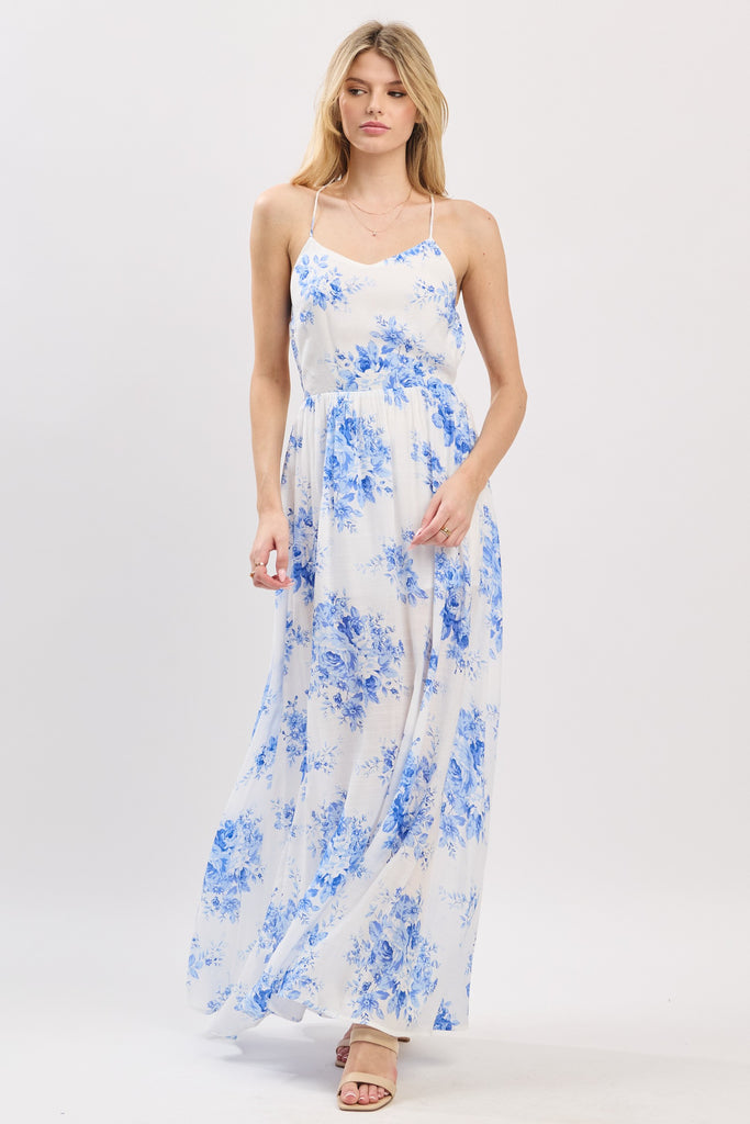 Whispers In Blue Maxi Dress