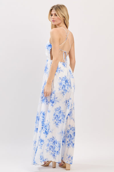 Whispers In Blue Maxi Dress