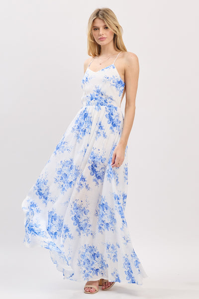 Whispers In Blue Maxi Dress