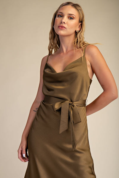 Zoe Midi Dress - Olive