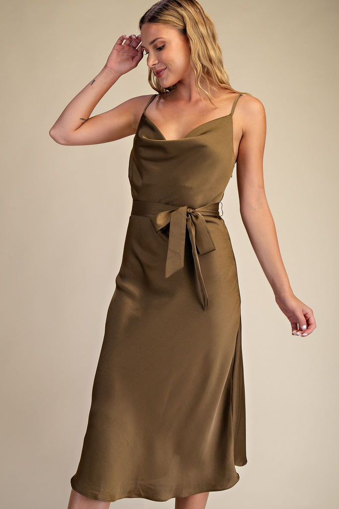 Zoe Midi Dress - Olive
