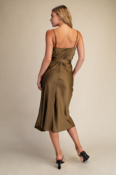 Zoe Midi Dress - Olive