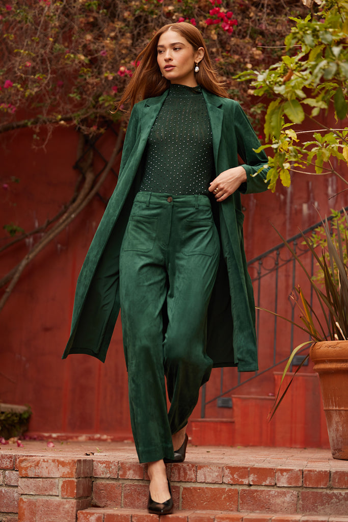 The Heirloom Suede Jacket - Hunter Green