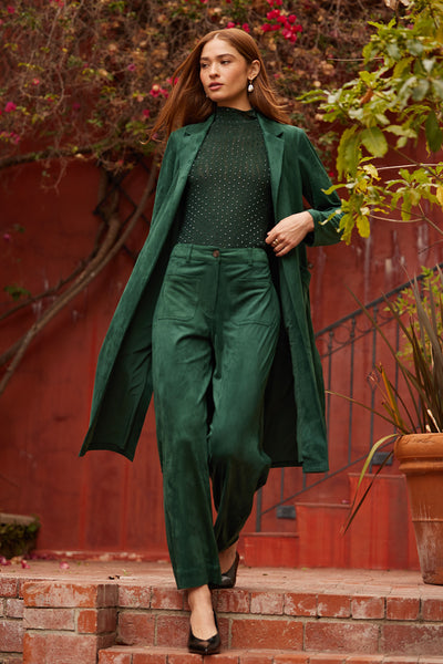 The Heirloom Suede Jacket - Hunter Green