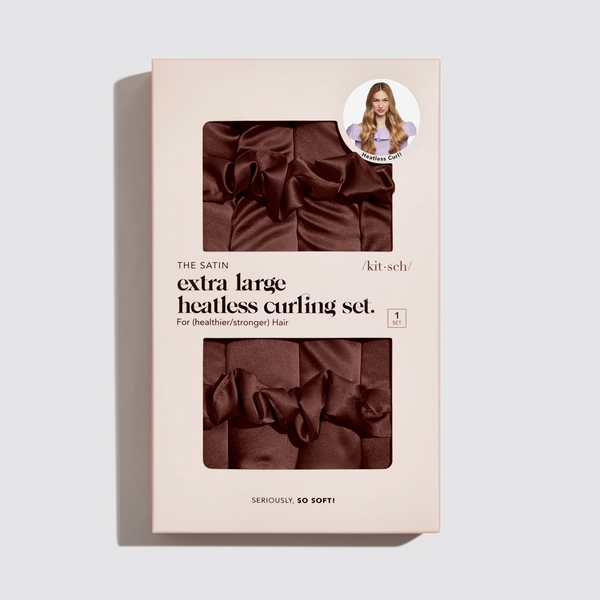 Kitsch Satin XL Curling Set-Chocolate