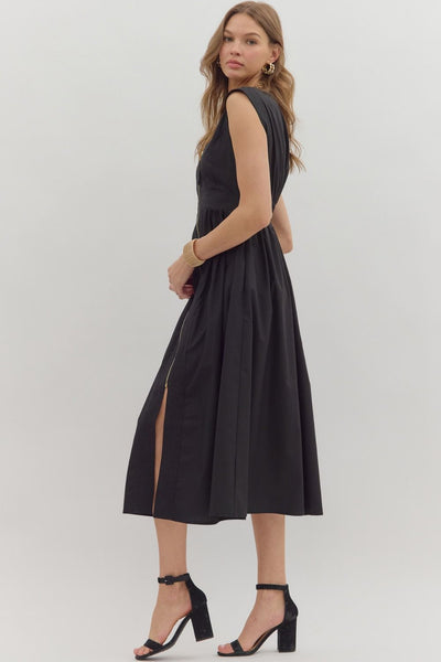 Isabella Midi Dress - Black