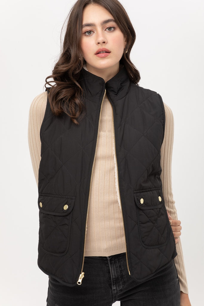 Keystone Reversible Sherpa Vest - Black