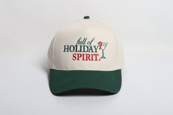 Full Of Holiday Spirit Hat-Beige/Green