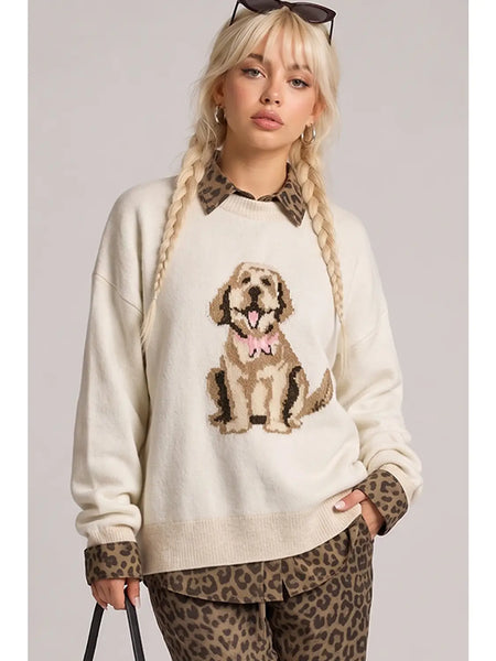 Dog Days Sweater-Ivory