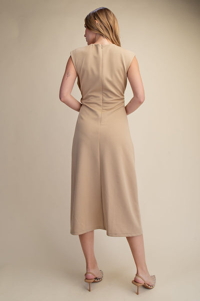 Moonlight Midi Dress-Taupe