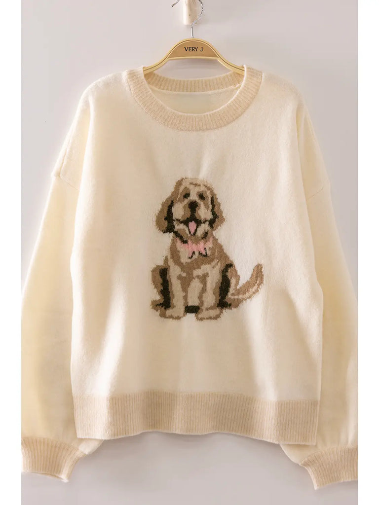 Dog Days Sweater-Ivory