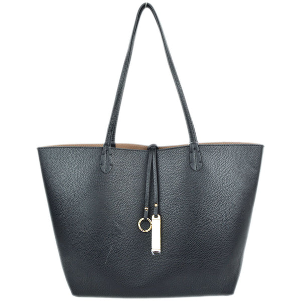 Reversible 2-in-1 Tote - Black/Khaki