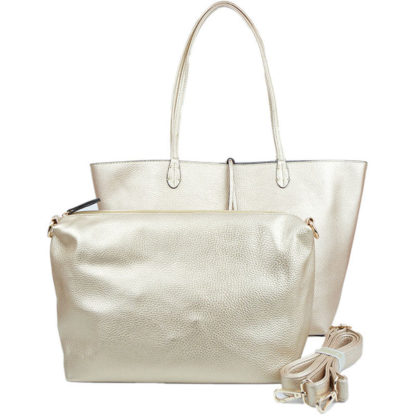 Reversible 2-in-1 Tote - Rose Gold/Silver