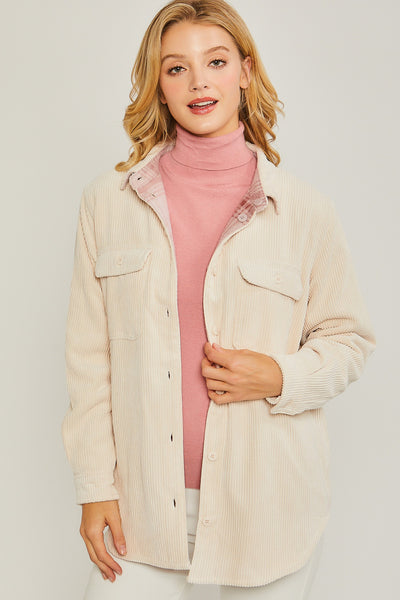 Reversible Shacket - Cream