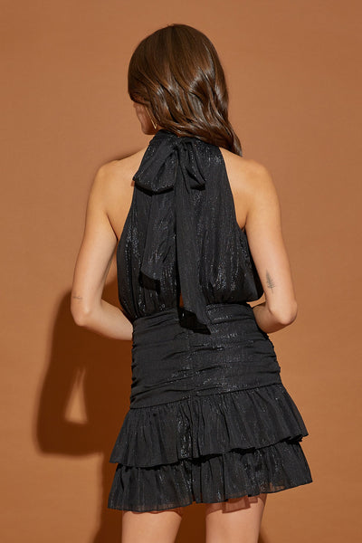 Back view of Moonlight Dress in Black 