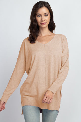 Dreamers Sweater-Heather Light Taupe