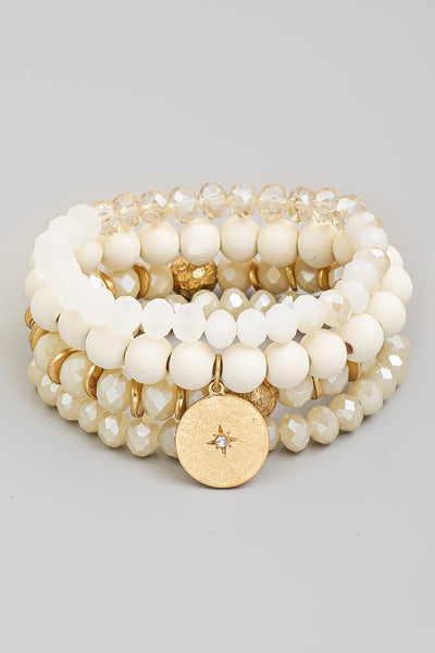 North Star Bracelet Set - White