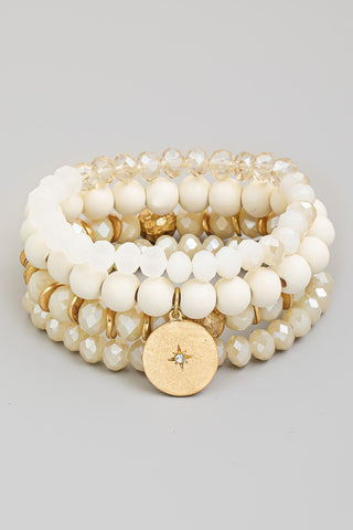 North Star Bracelet Set - White