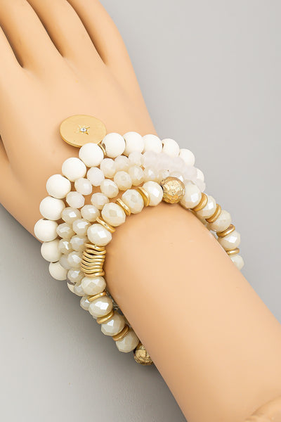 North Star Bracelet Set - White