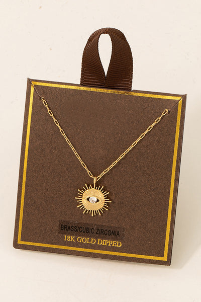 Gold Dipped Shining Eye Necklace