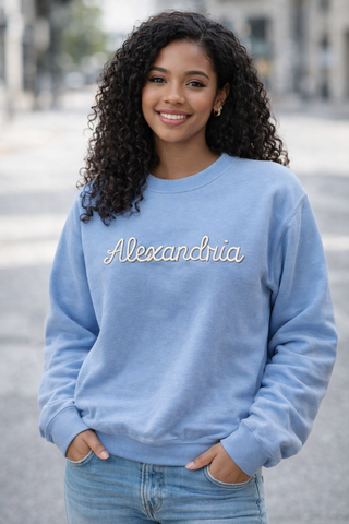 Alexandria Sweatshirt-Carolina Blue