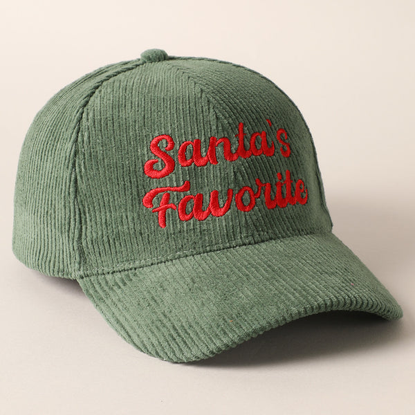 Santa's Favorite Corduroy Hat - Sage