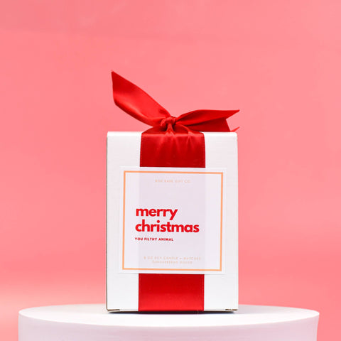 Merry Christmas You Filthy Animal Candle Gift Box