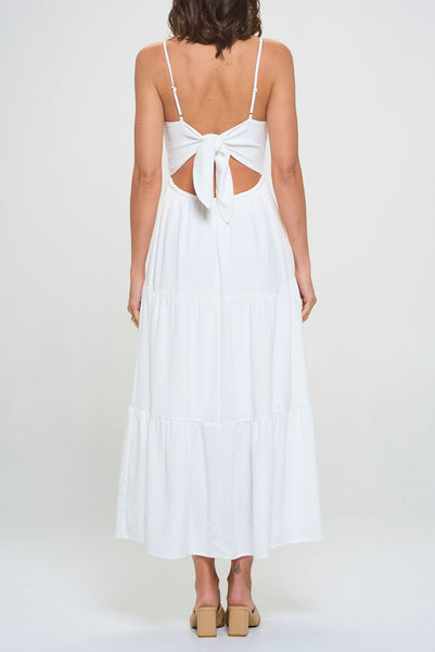 Walking On Sunshine Maxi Dress - White