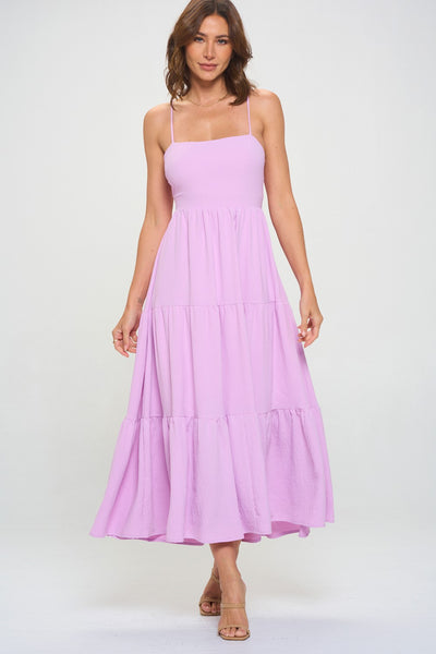 Walking On Sunshine Maxi Dress - Lilac