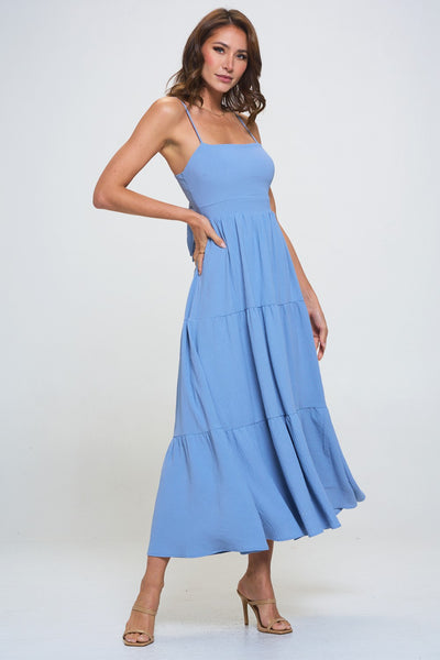 Walking On Sunshine Maxi Dress - Blue