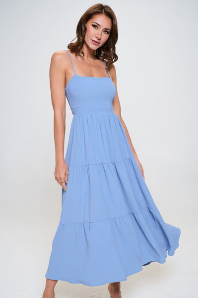 Walking On Sunshine Maxi Dress - Blue