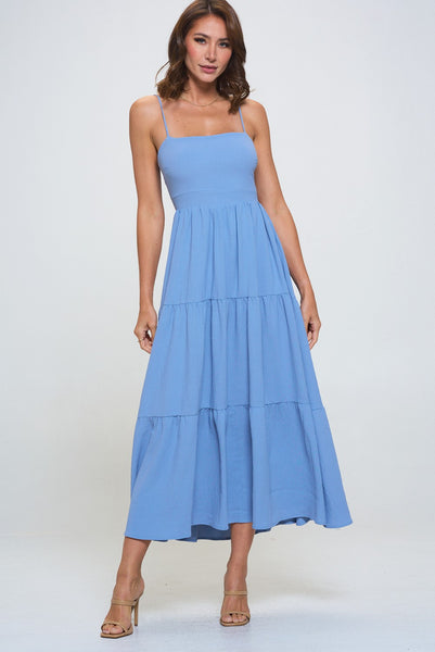 Walking On Sunshine Maxi Dress - Blue