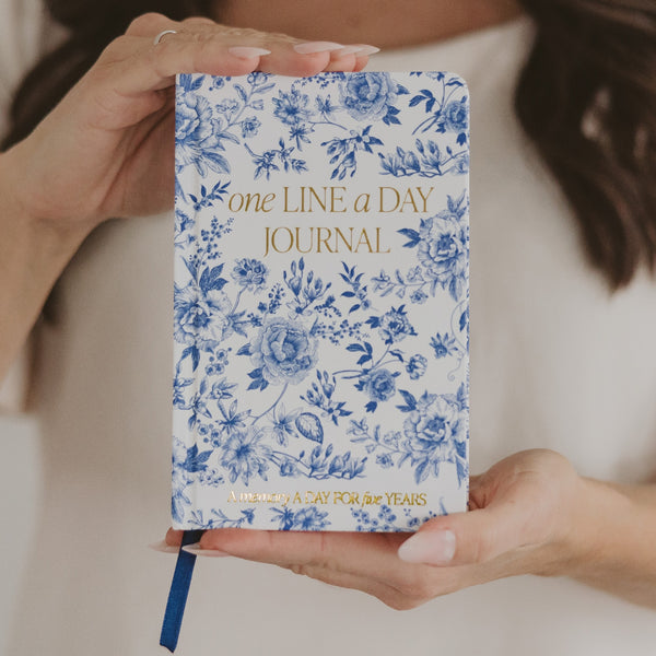 One Line A Day Journal - Blue Delft