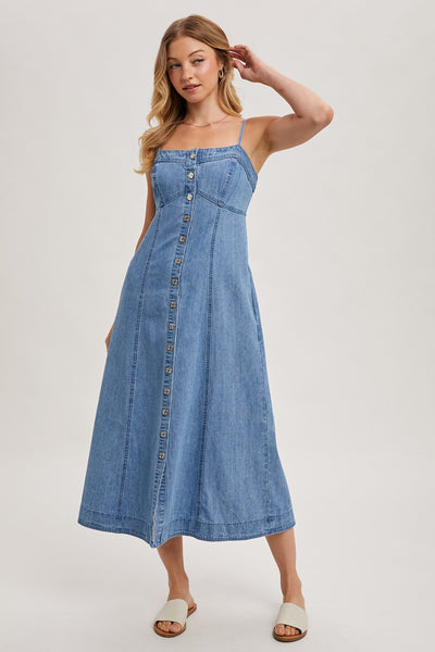 Demi Denim Maxi Dress