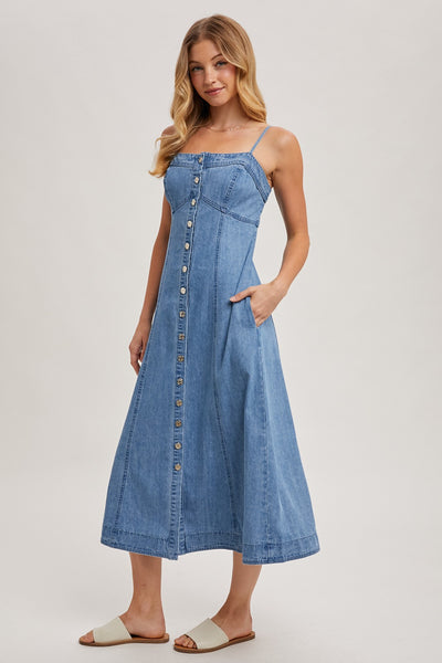 Demi Denim Maxi Dress
