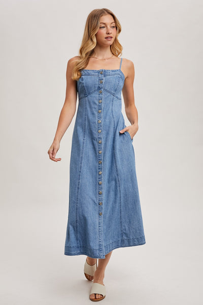 Demi Denim Maxi Dress