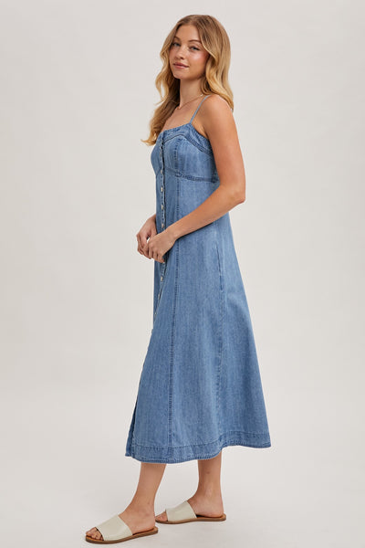 Demi Denim Maxi Dress