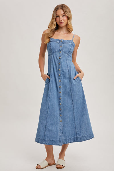 Demi Denim Maxi Dress