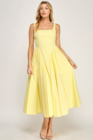 Cherished Maxi Dress-Lt Yellow