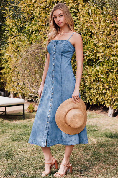 Demi Denim Maxi Dress