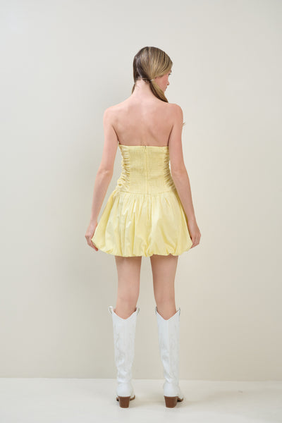 Puff & Pretty Dress - Yellow
