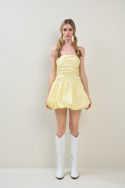 Puff & Pretty Dress - Yellow