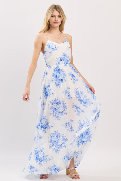 Whispers In Blue Maxi Dress