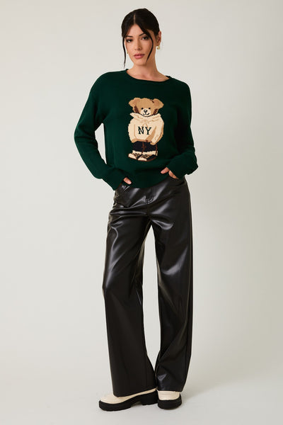 Autumn In The City Bear Sweater - Green
