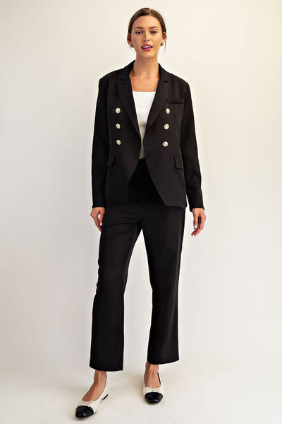 Gilded Blazer - Black