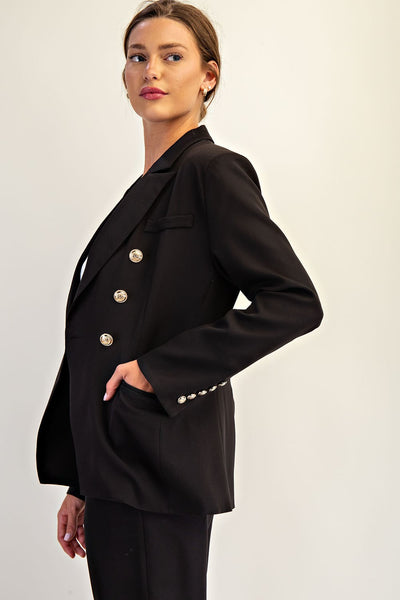 Gilded Blazer - Black