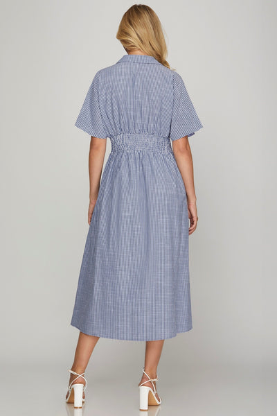 Coastal Dream Midi Dress - Blue