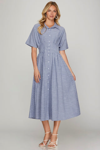 Coastal Dream Midi Dress - Blue